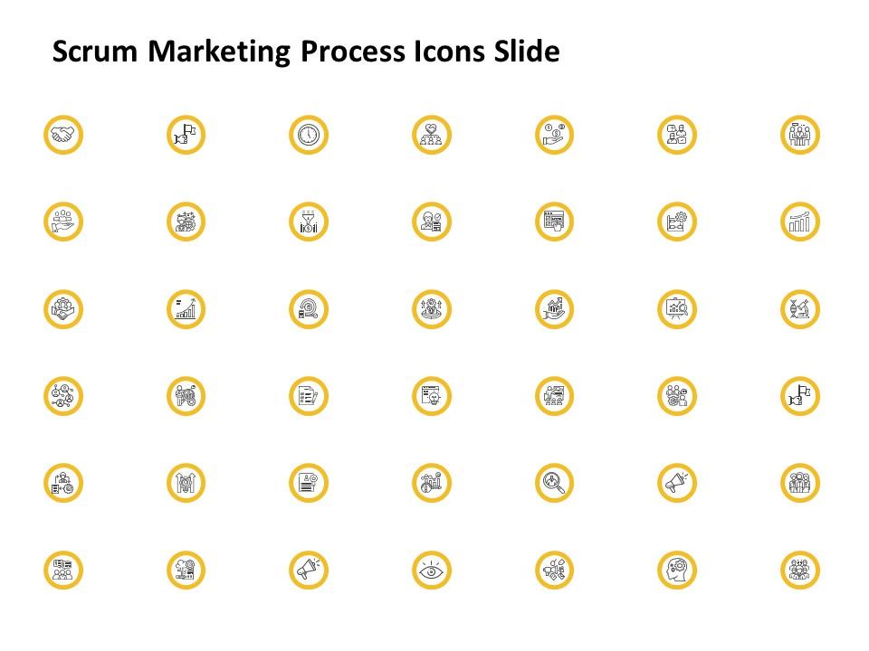 Scrum marketing process icons slide ppt powerpoint presentation model slide portrait Slide01