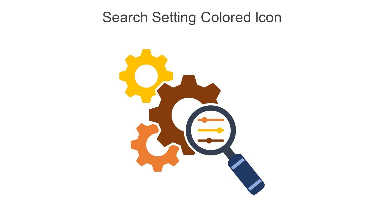 Search Setting Colored Icon In Powerpoint Pptx Png And Editable Eps Format Slide01