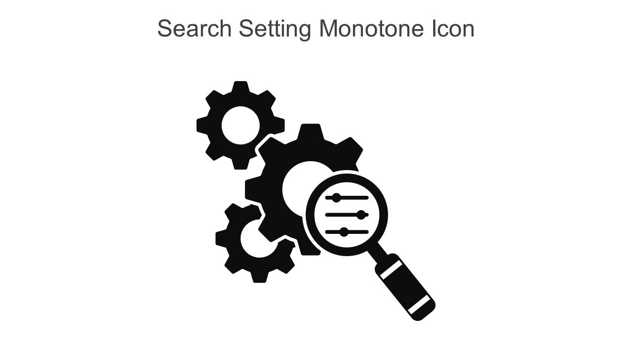 Search Setting Monotone Icon In Powerpoint Pptx Png And Editable Eps Format Slide01