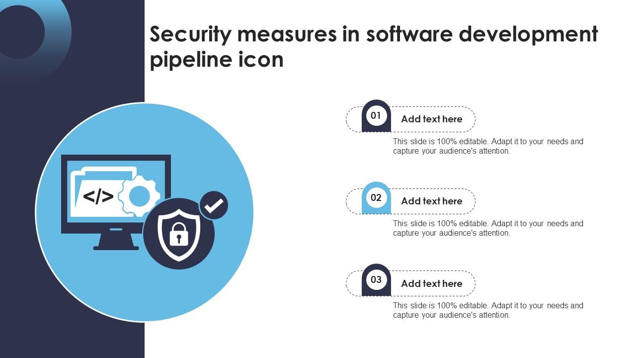 Security Measures In Software Development Pipeline Icon Ppt Example