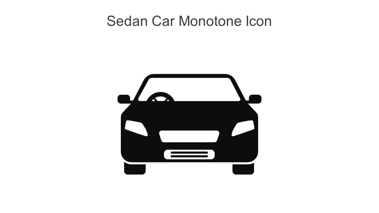 Sedan Car Monotone Icon In Powerpoint Pptx Png And Editable Eps Format Slide01