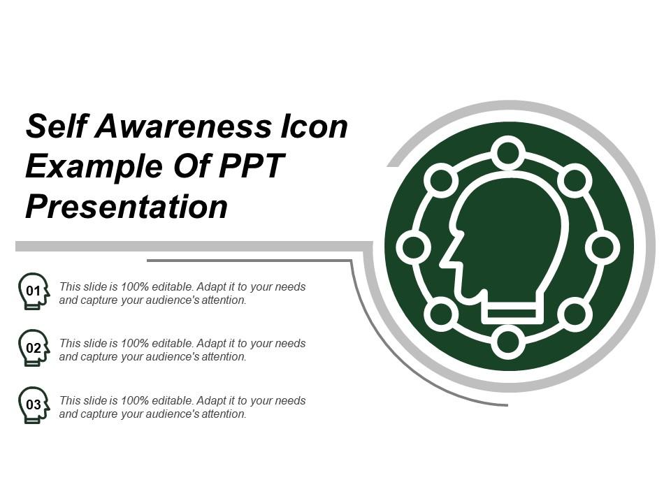 Self awareness icon example of ppt presentation Slide01