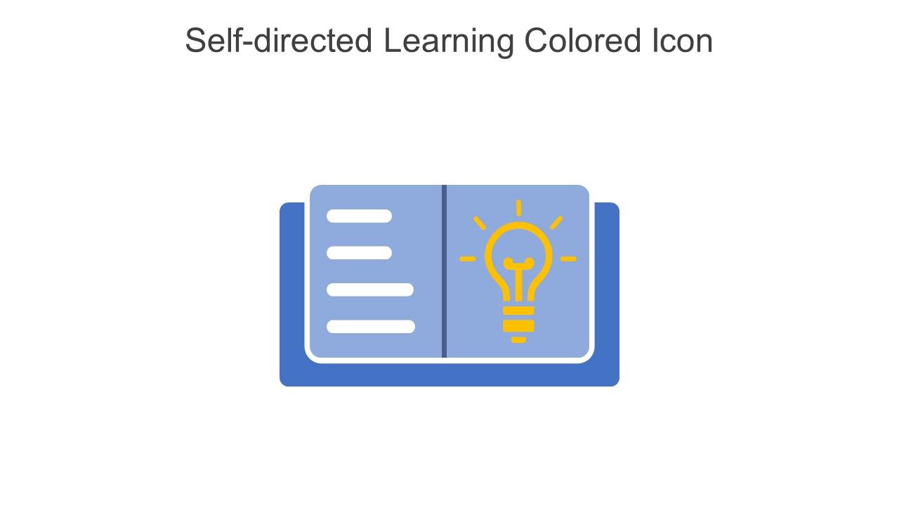 Self Directed Learning Colored Icon In Powerpoint Pptx Png And Editable Eps Format