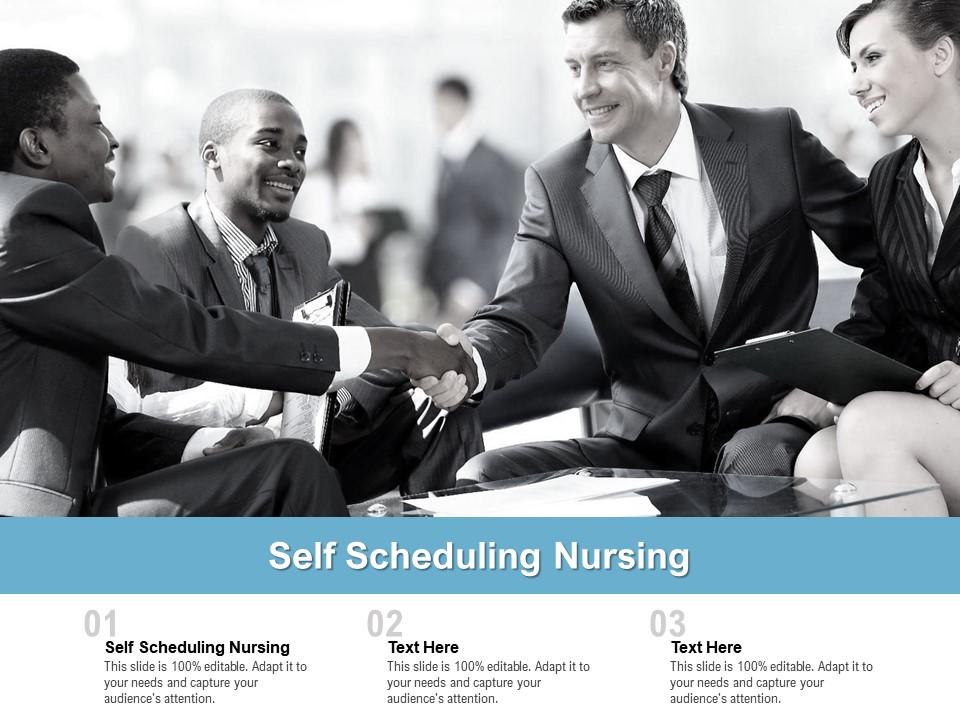 Self scheduling nursing ppt powerpoint presentation icon pictures cpb Slide01