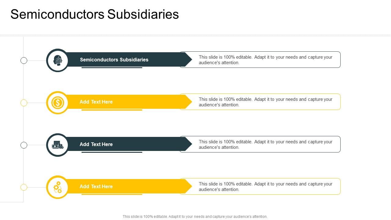 Semiconductors Subsidiaries In Powerpoint And Google Slides Cpb
