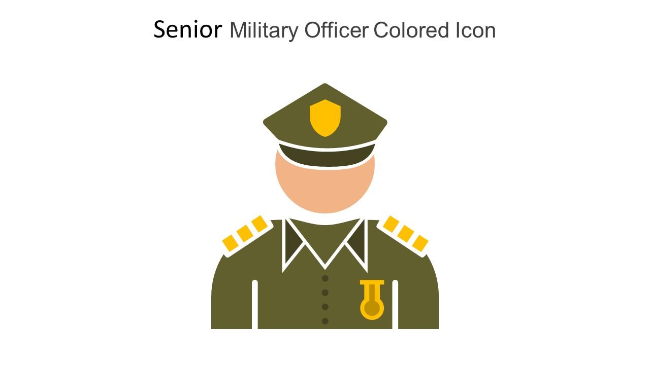 Senior Military Officer Colored Icon In Powerpoint Pptx Png And Editable Eps Format