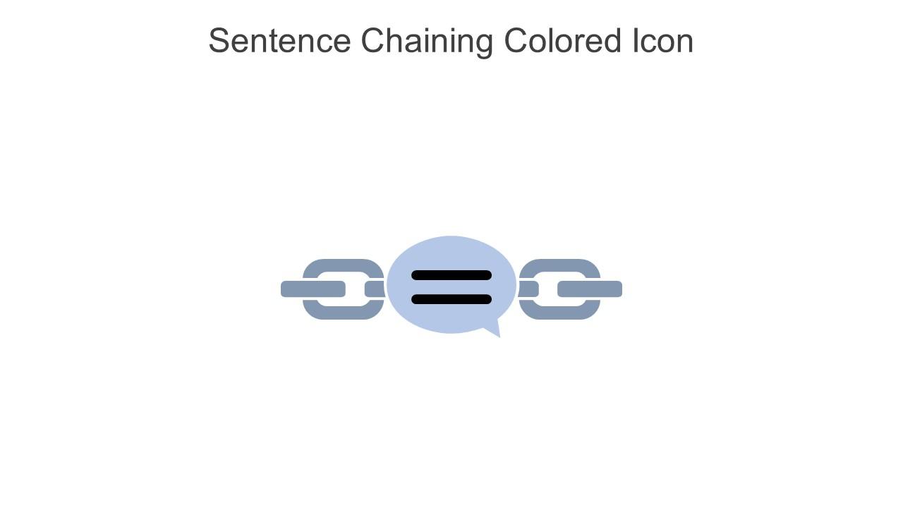 Sentence Chaining Colored Icon In Powerpoint Pptx Png And Editable Eps Format