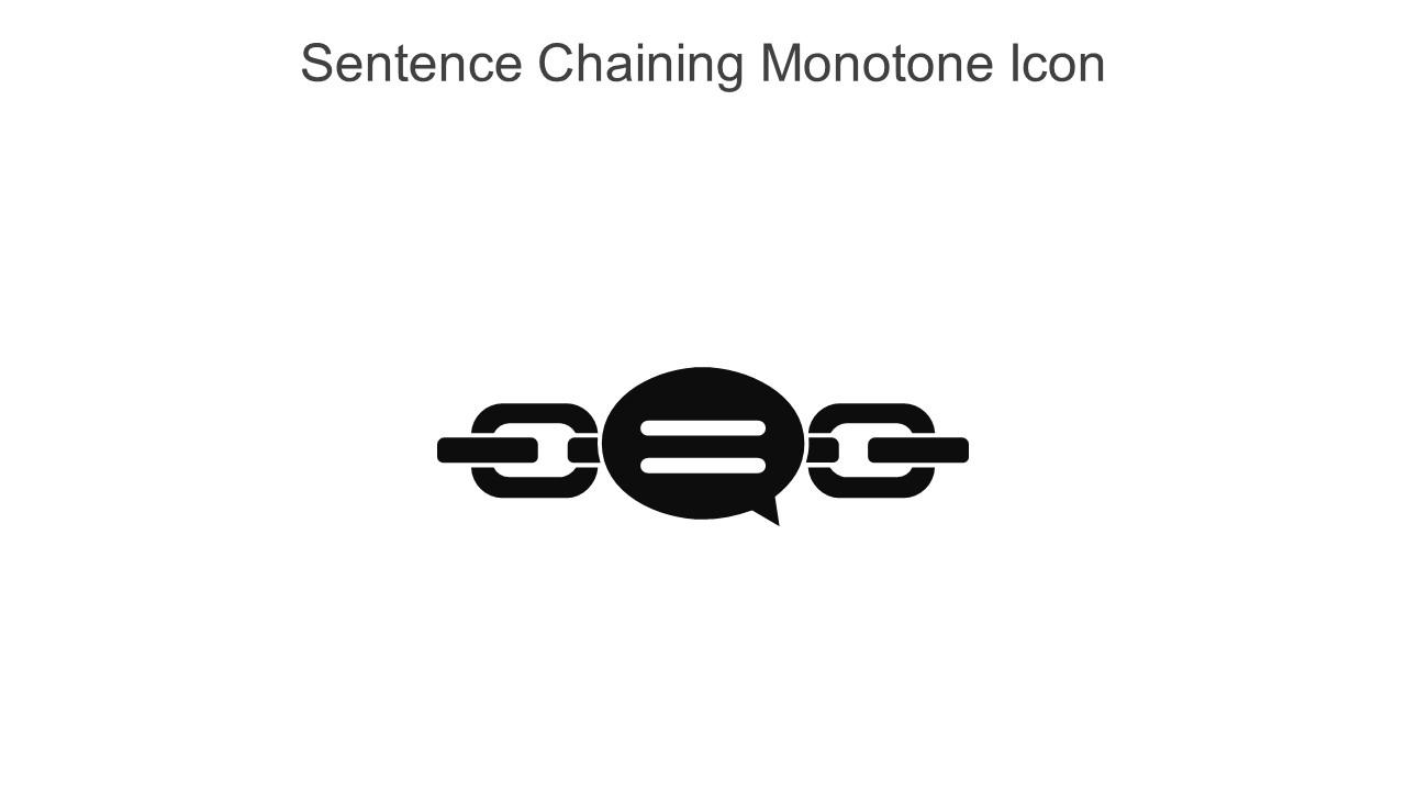 Sentence Chaining Monotone Icon In Powerpoint Pptx Png And Editable Eps Format