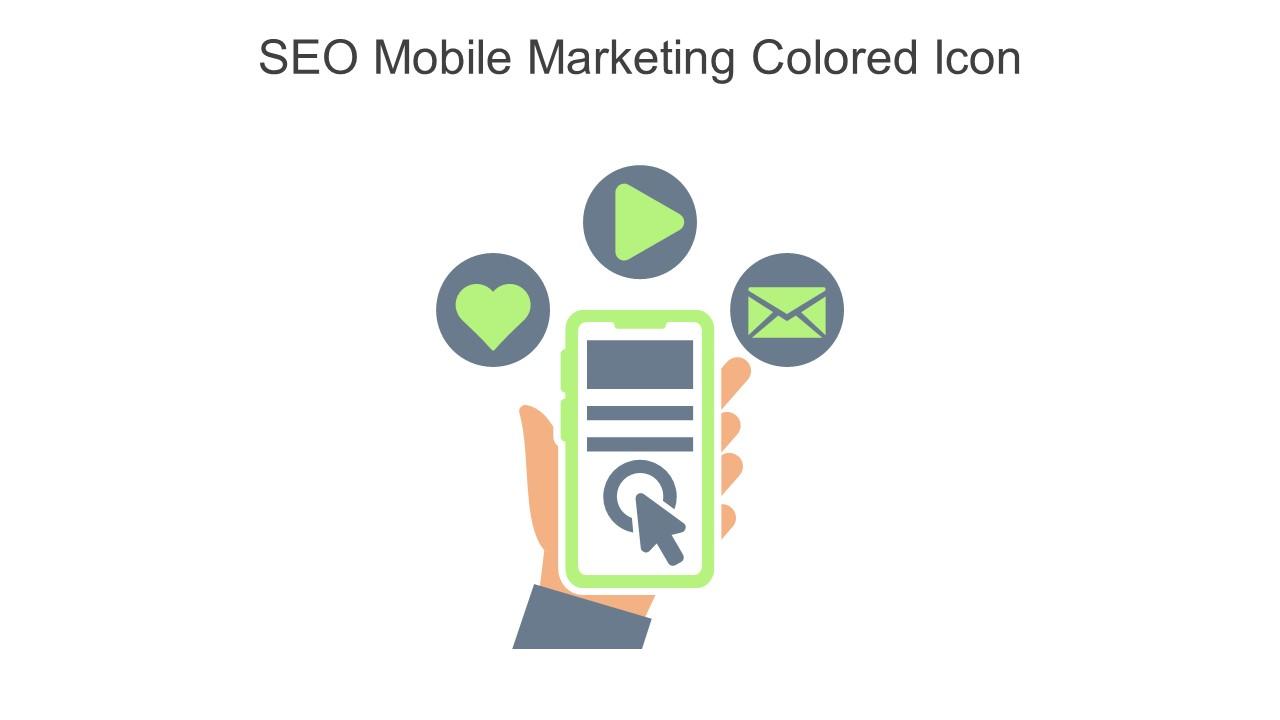 SEO Mobile Marketing Colored Icon In Powerpoint Pptx Png And Editable Eps Format