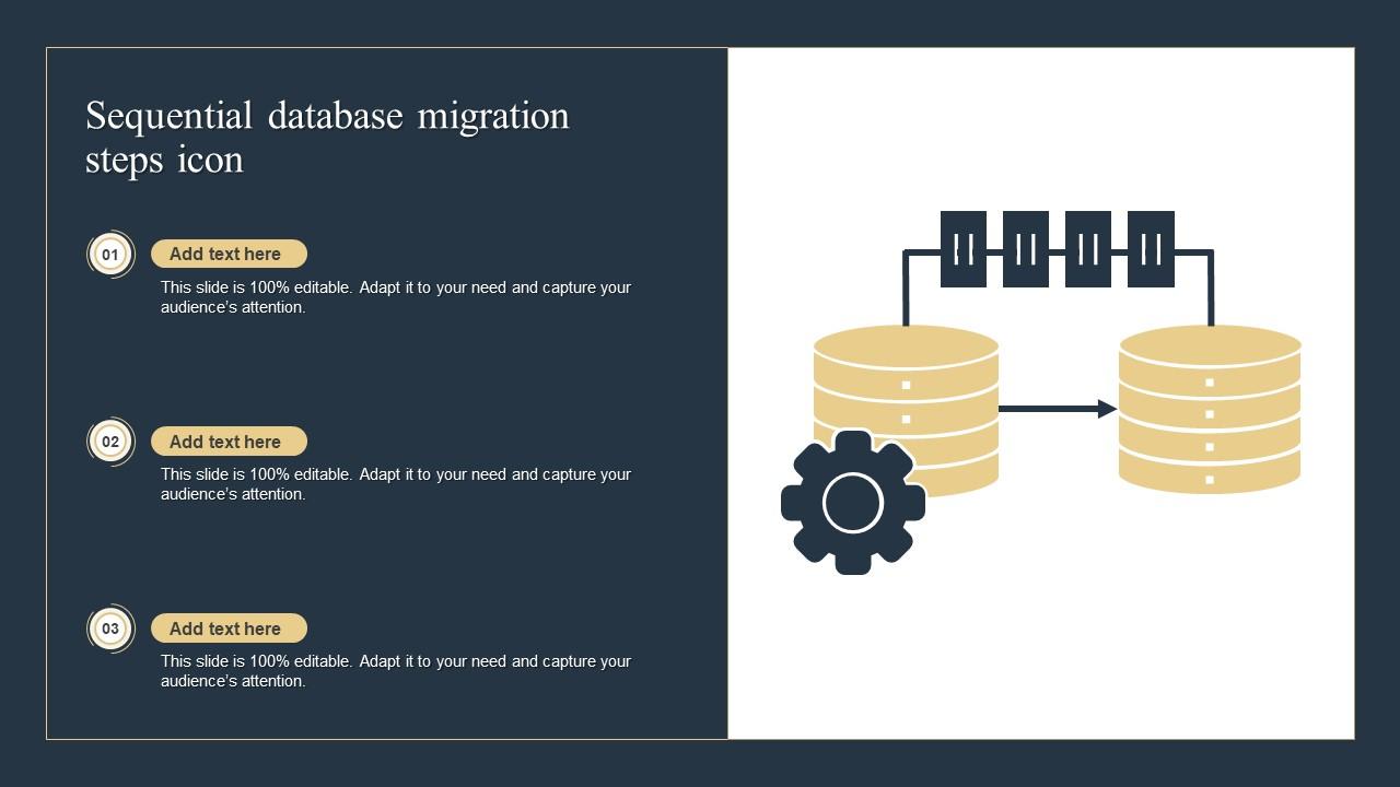 Sequential Database Migration Steps Icon Slide01