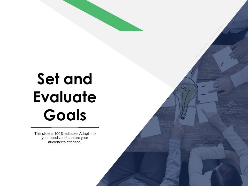 Set and evaluate goals teamwork ppt powerpoint presentation file icons Slide01