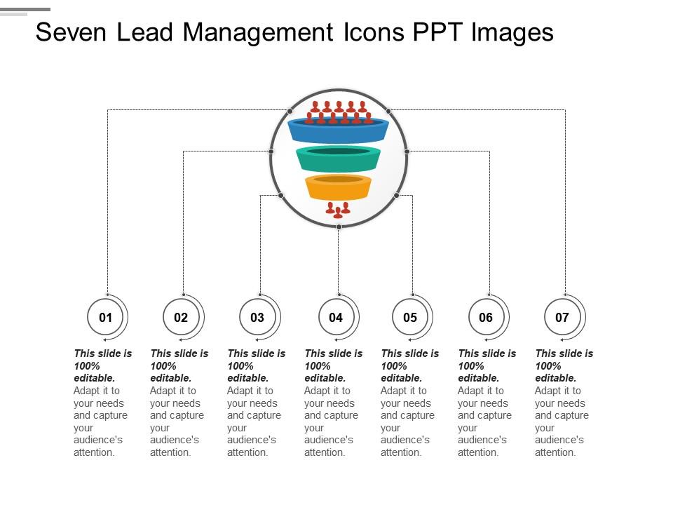Seven lead management icons ppt images Slide01