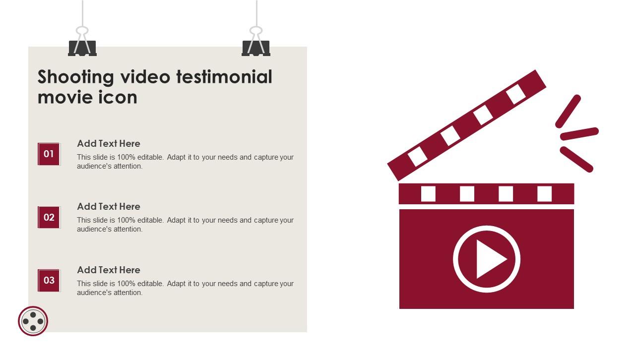 Shooting Video Testimonial Movie Icon Slide01