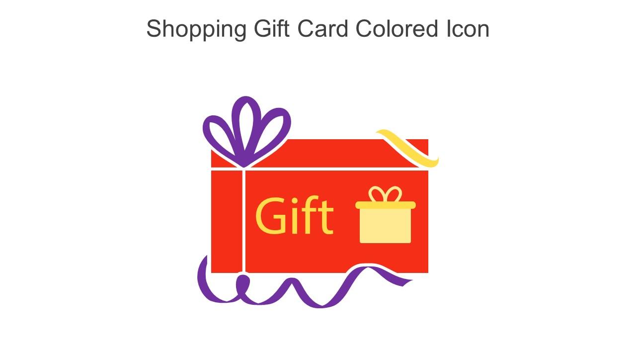 Shopping Gift Card Colored Icon In Powerpoint Pptx Png And Editable Eps Format