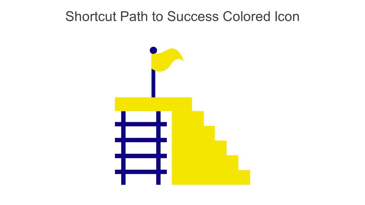 Shortcut Path To Success Colored Icon In Powerpoint Pptx Png And Editable Eps Format