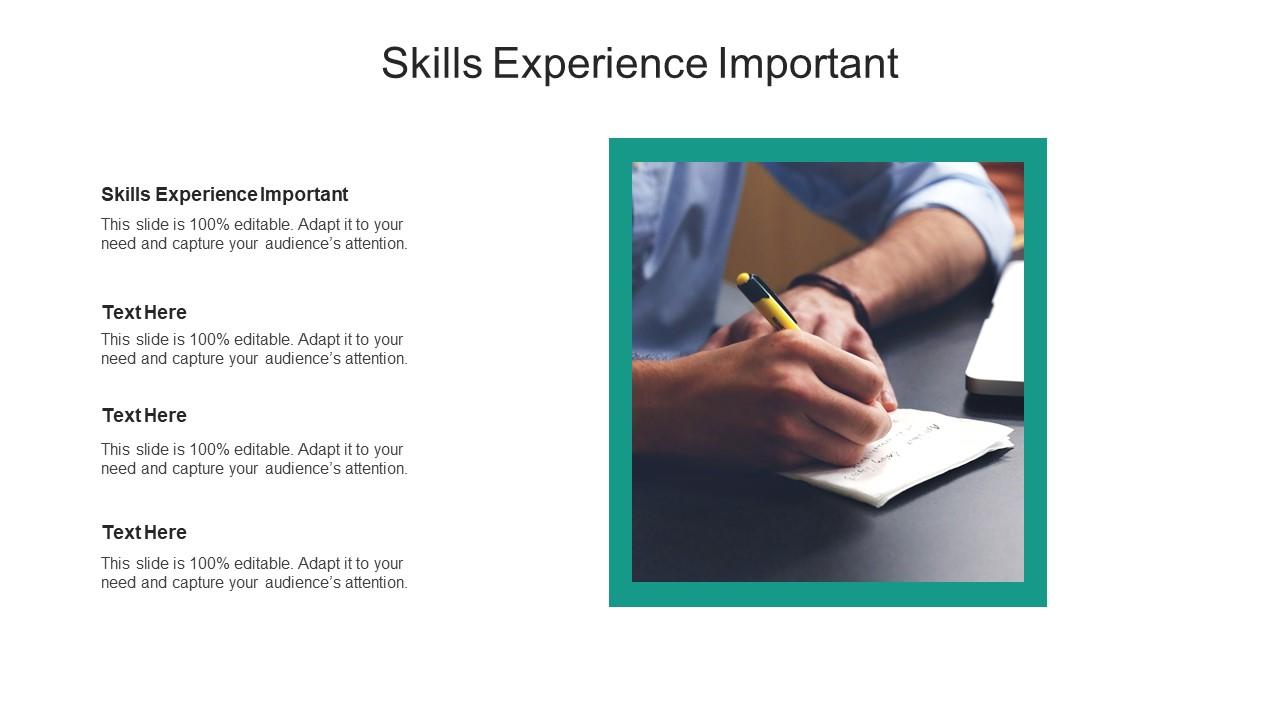 Skills experience important ppt powerpoint presentation icon graphics cpb Slide01