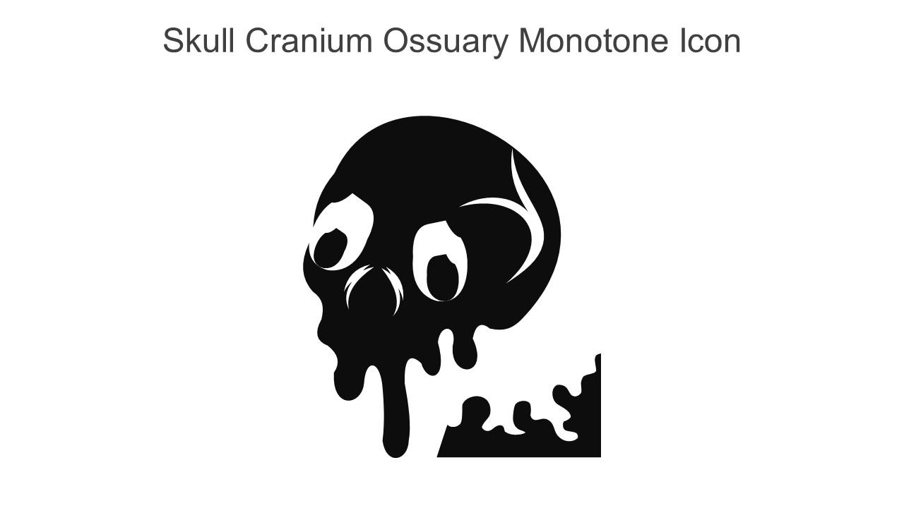 Skull Cranium Ossuary Monotone Icon In Powerpoint Pptx Png And Editable Eps Format