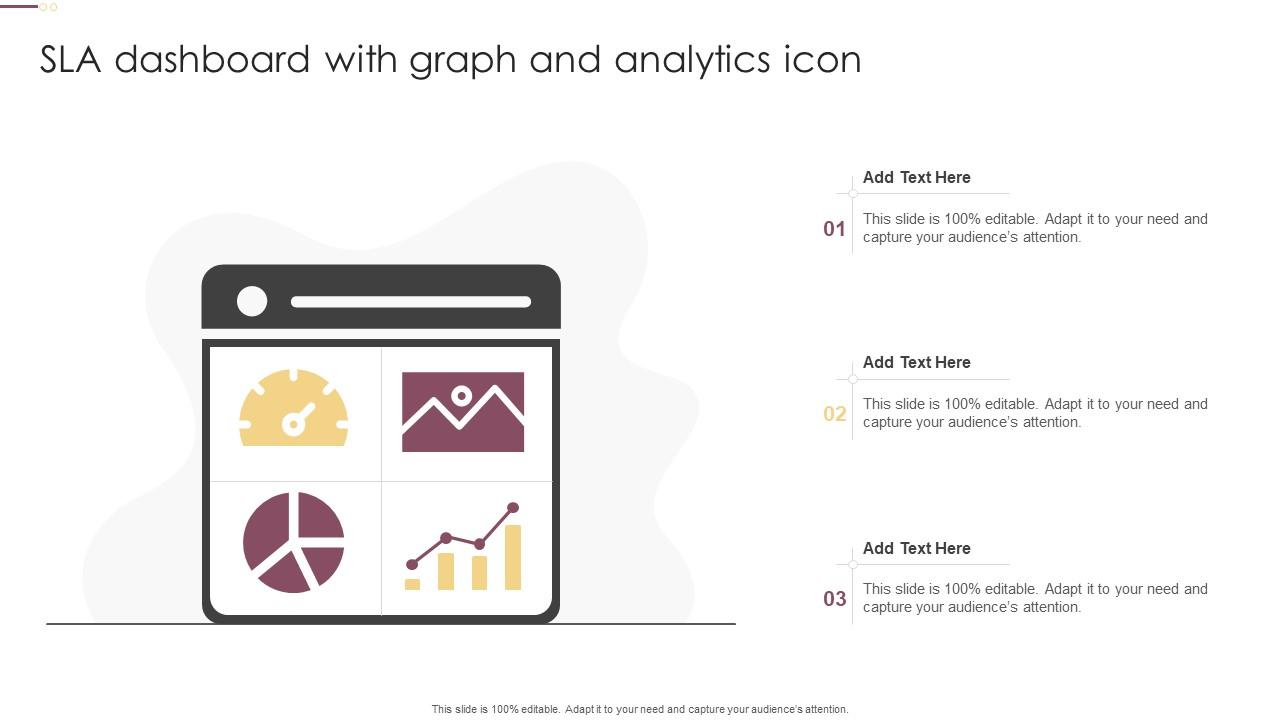 SLA Dashboard With Graph And Analytics Icon Slide01