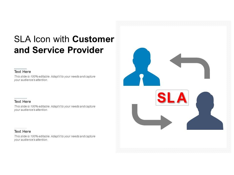 Sla icon with customer and service provider Slide01