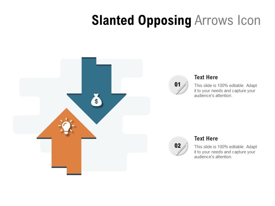 Slanted opposing arrows icon Slide01