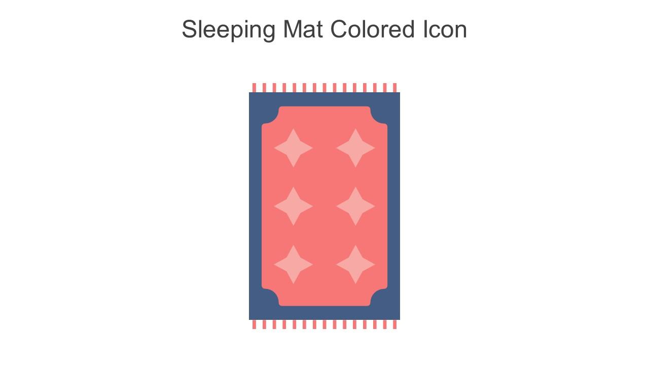 Sleeping Mat Colored Icon In Powerpoint Pptx Png And Editable Eps Format