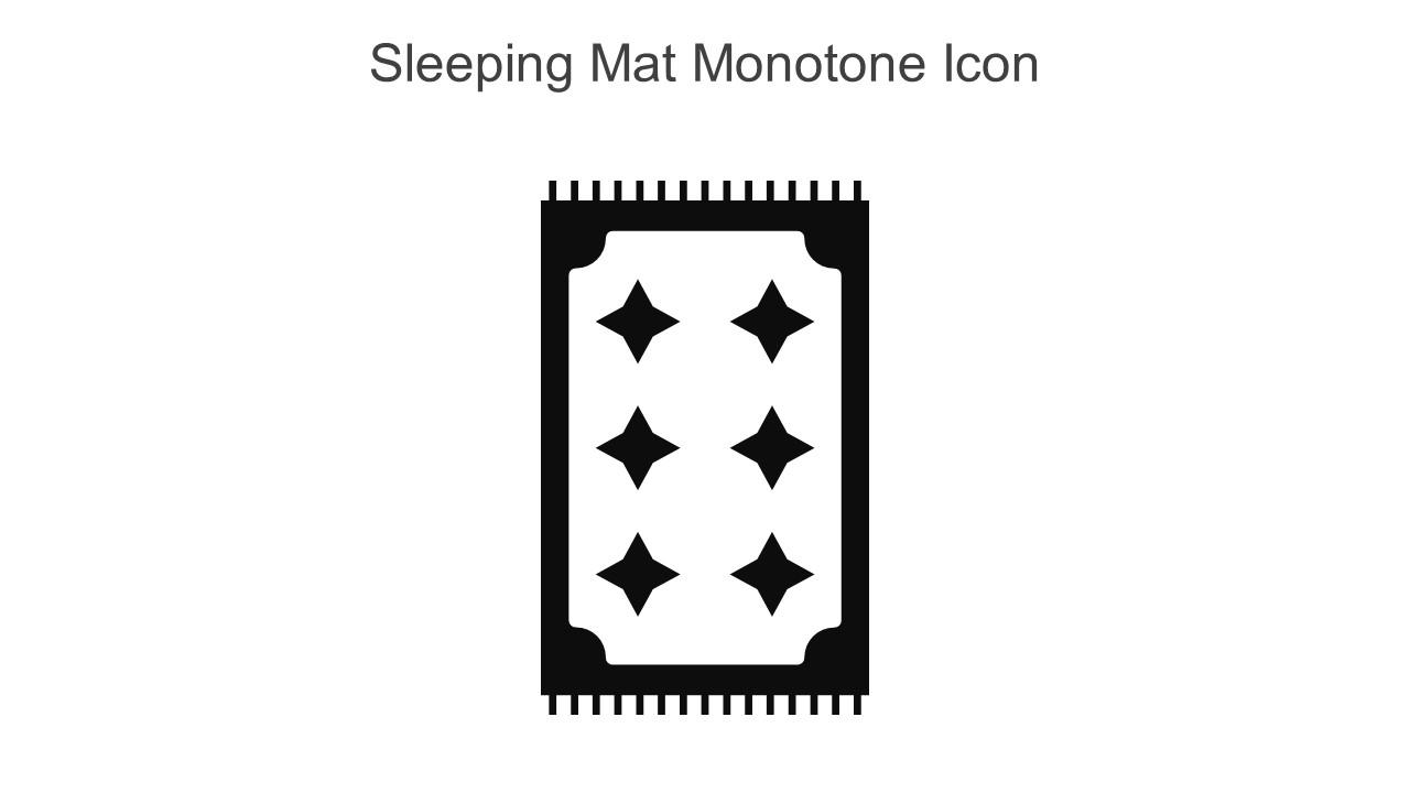 Sleeping Mat Monotone Icon In Powerpoint Pptx Png And Editable Eps Format