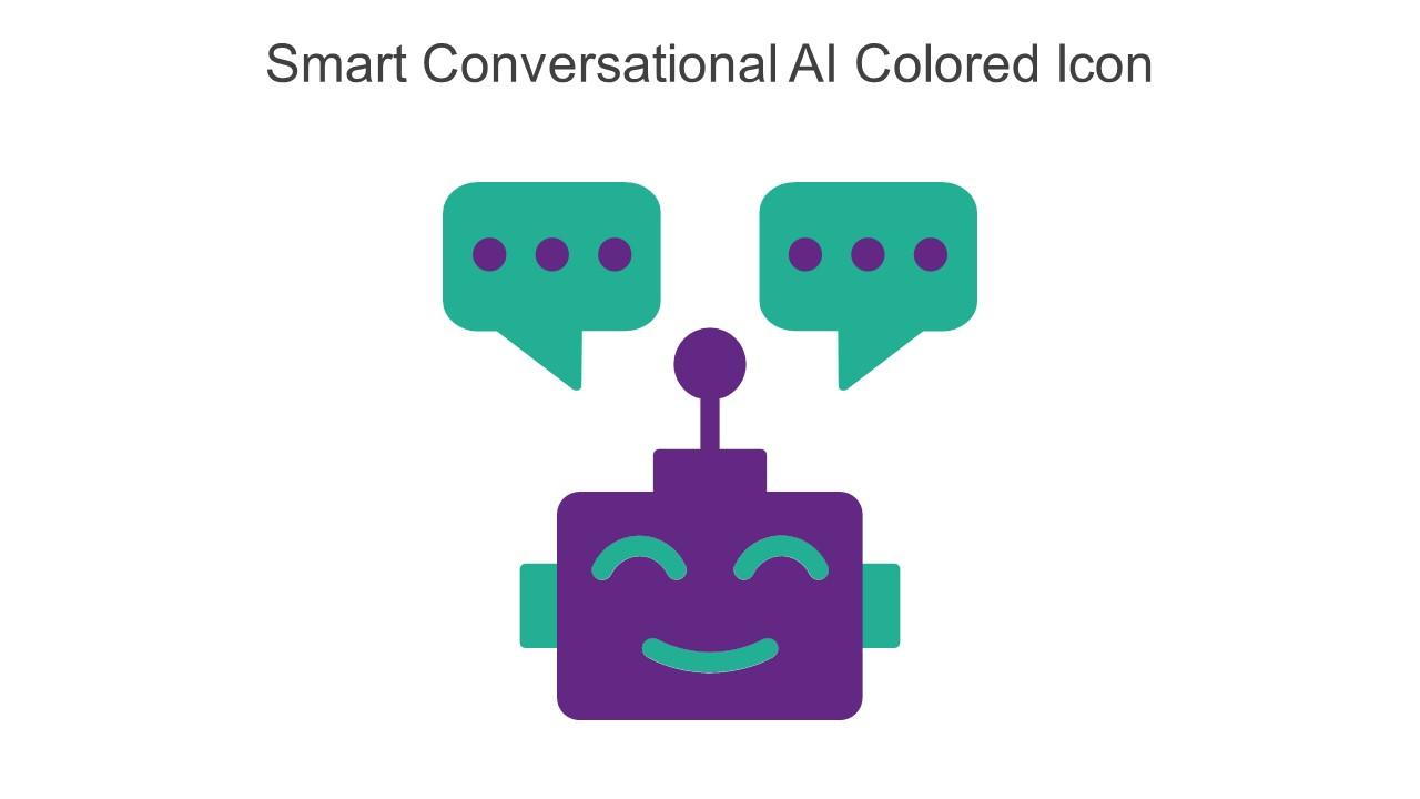 Smart Conversational AI Colored Icon In Powerpoint Pptx Png And Editable Eps Format