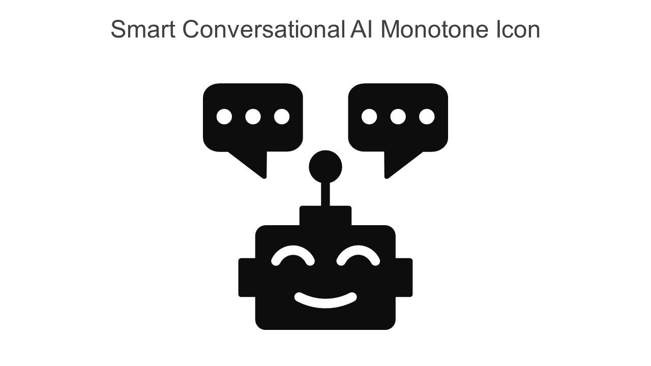 Smart Conversational AI Monotone Icon In Powerpoint Pptx Png And Editable Eps Format