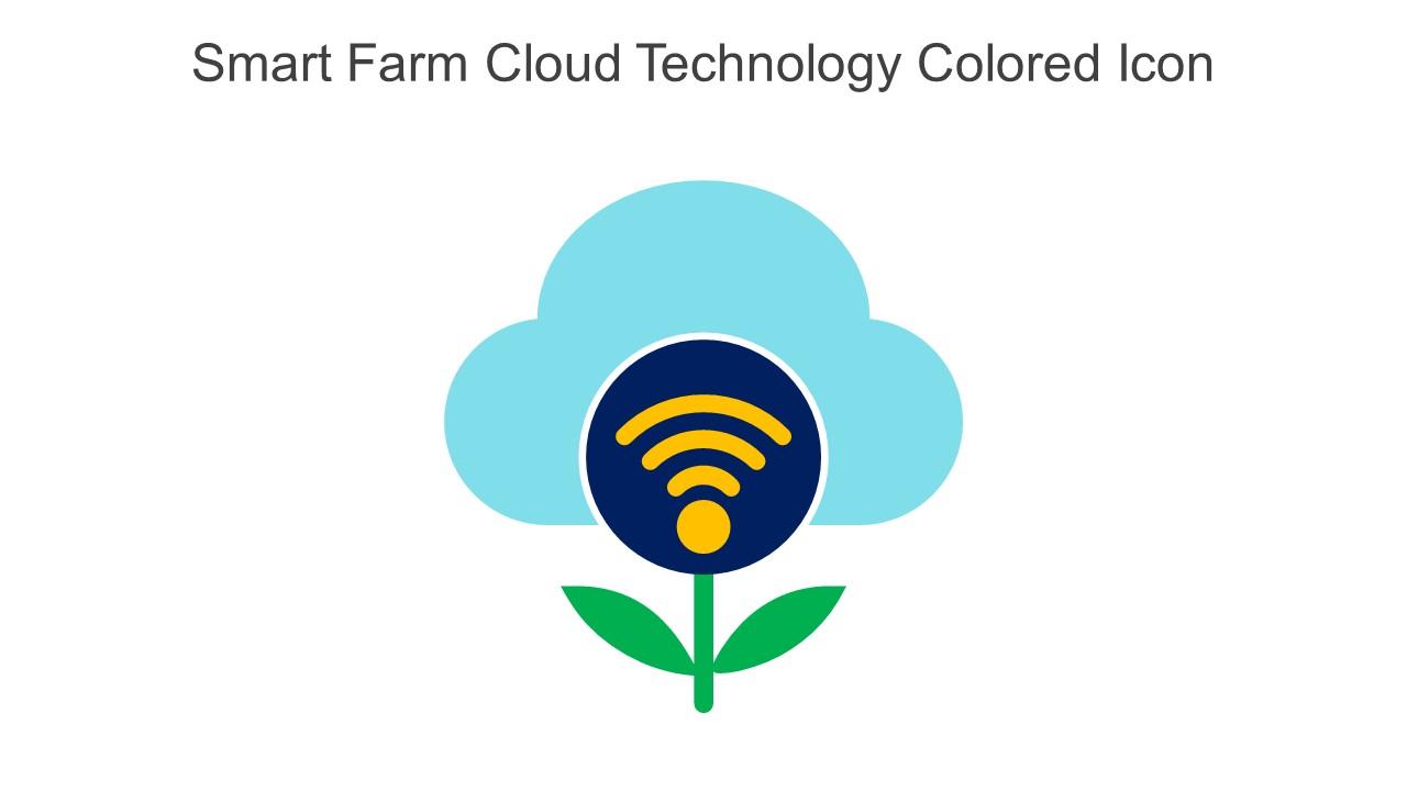 Smart Farm Cloud Technology Colored Icon In Powerpoint Pptx Png And Editable Eps Format
