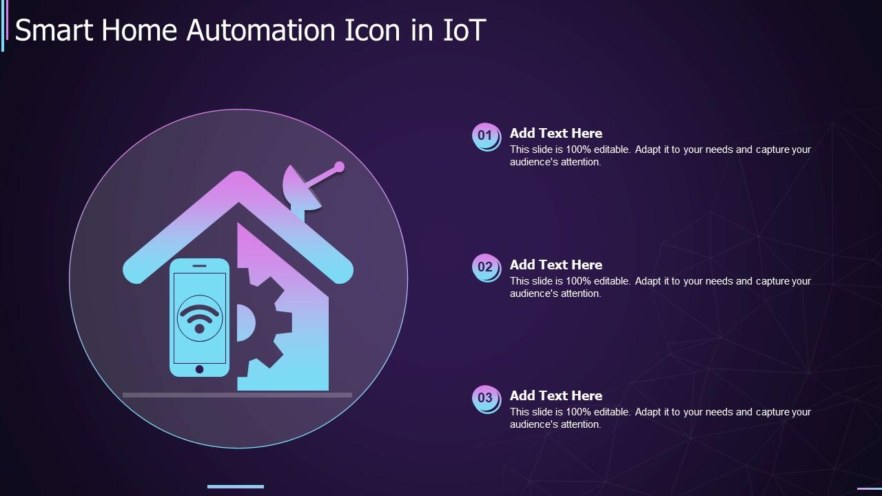 Smart Home Automation Icon In IOT Slide01
