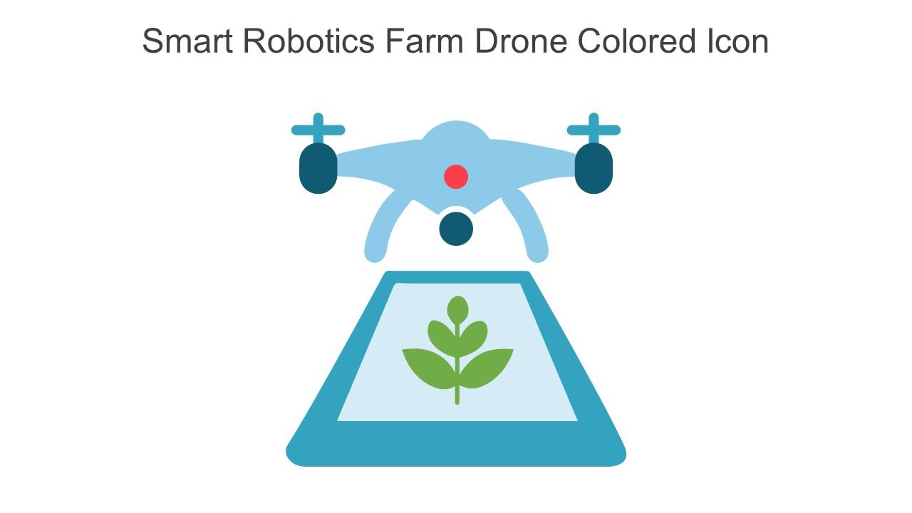 Smart Robotics Farm Drone Colored Icon In Powerpoint Pptx Png And Editable Eps Format