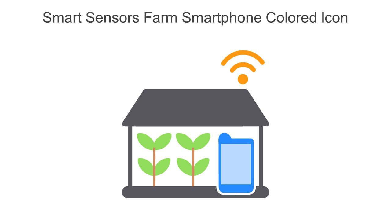 Smart Sensors Farm Smartphone Colored Icon In Powerpoint Pptx Png And Editable Eps Format
