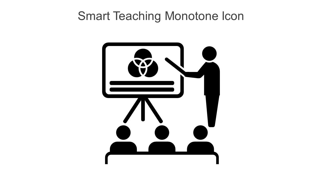 Smart Teaching Monotone Icon In Powerpoint Pptx Png And Editable Eps Format Slide01
