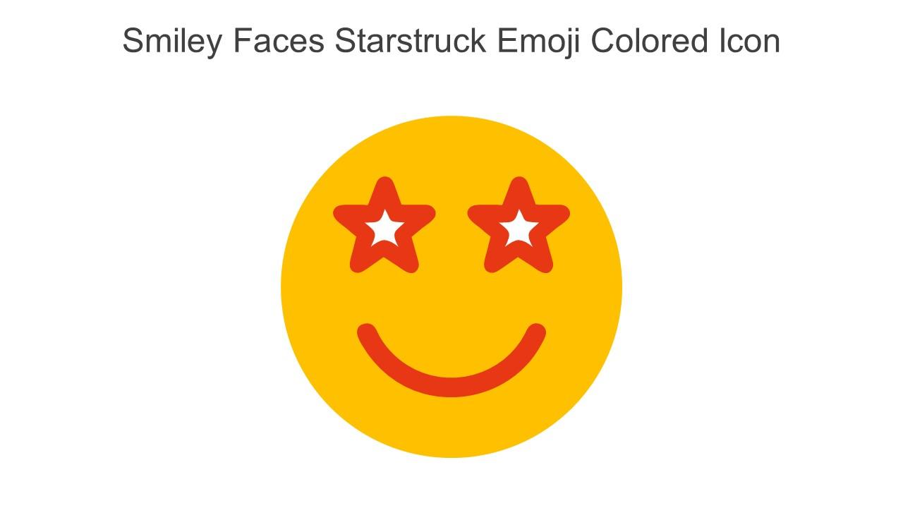 Smiley Faces Starstruck Emoji Colored Icon In Powerpoint Pptx Png And Editable Eps Format
