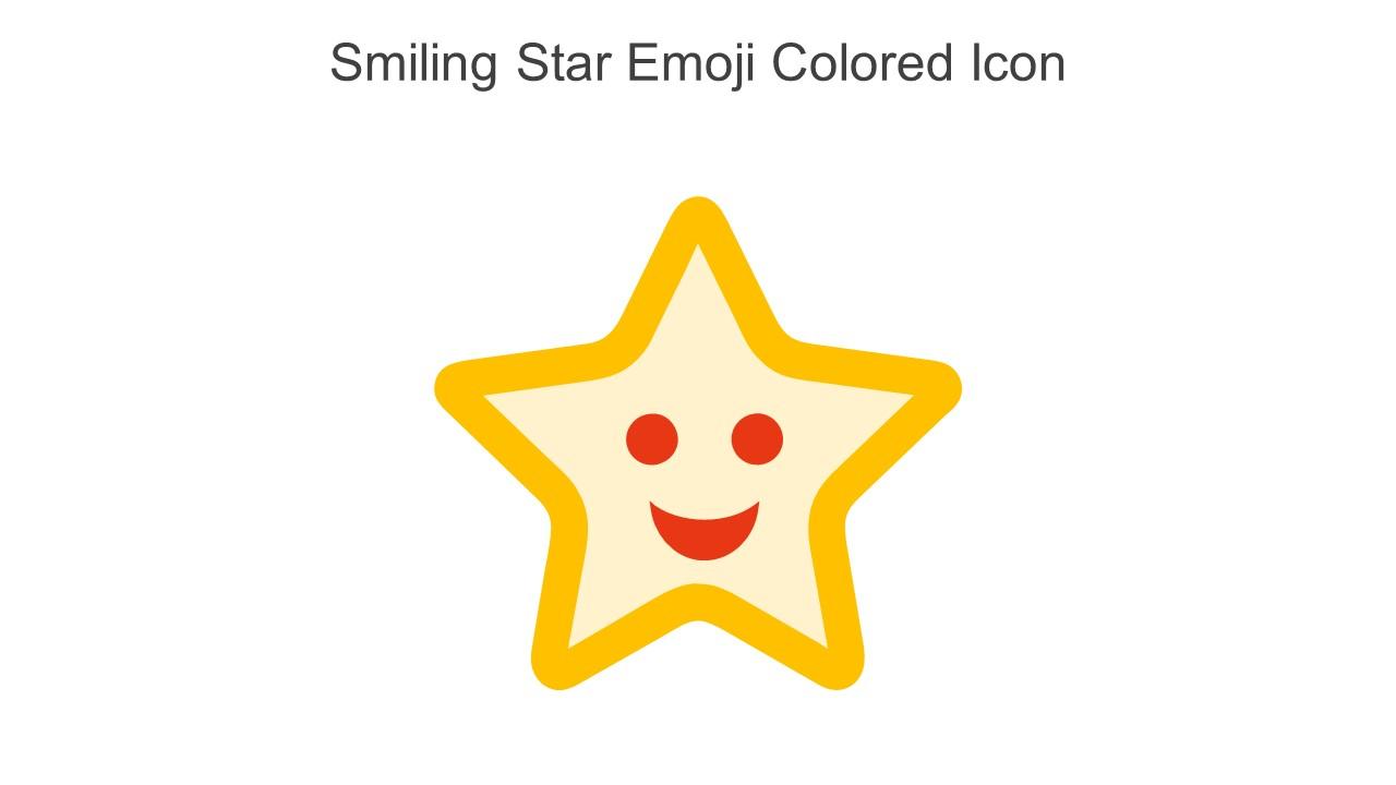 Smiling Star Emoji Colored Icon In Powerpoint Pptx Png And Editable Eps Format