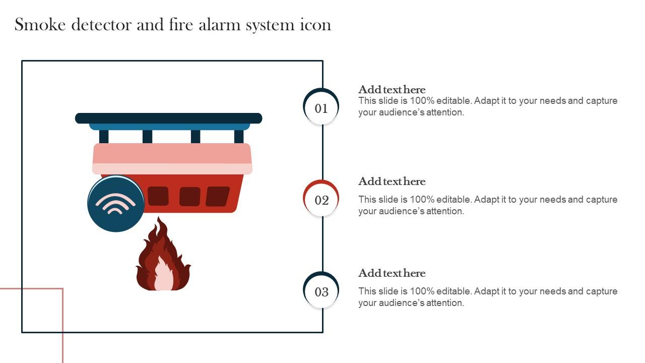Smoke Detector And Fire Alarm System Icon Slide01