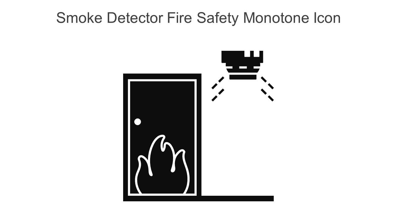 Smoke Detector Fire Safety Monotone Icon In Powerpoint Pptx Png And Editable Eps Format