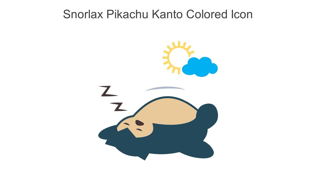 Snorlax Pikachu Kanto Colored Icon In Powerpoint Pptx Png And Editable Eps Format