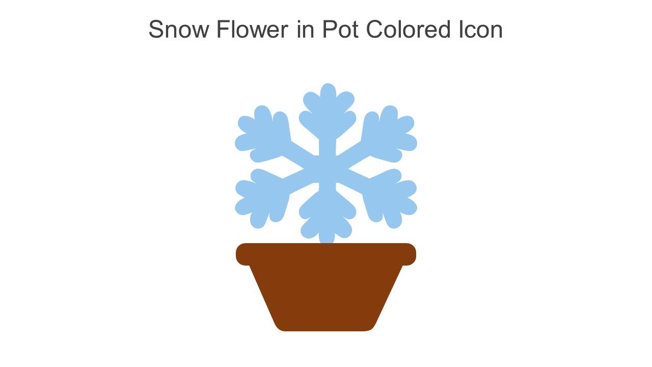 Snow Flower In Pot Colored Icon In Powerpoint Pptx Png And Editable Eps Format