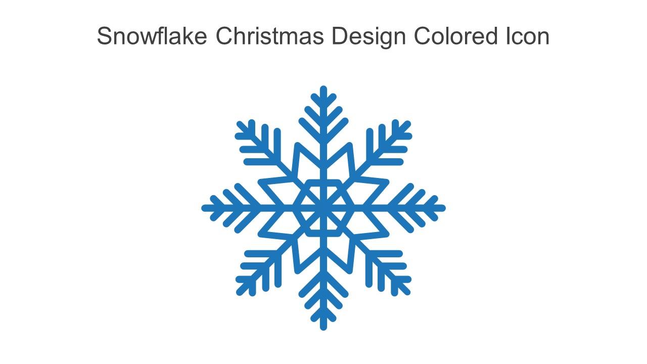 Snowflake Christmas Design Colored Icon In Powerpoint Pptx Png And Editable Eps Format Slide01