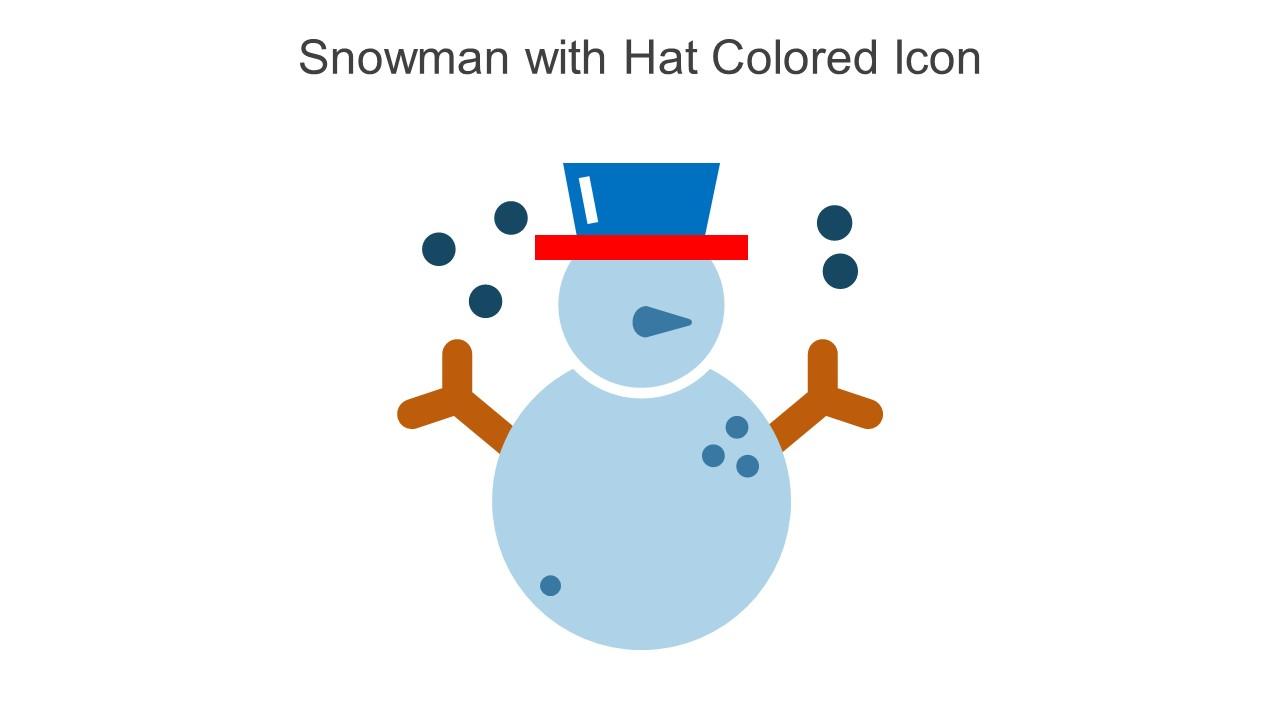 Snowman With Hat Colored Icon In Powerpoint Pptx Png And Editable Eps Format Slide01