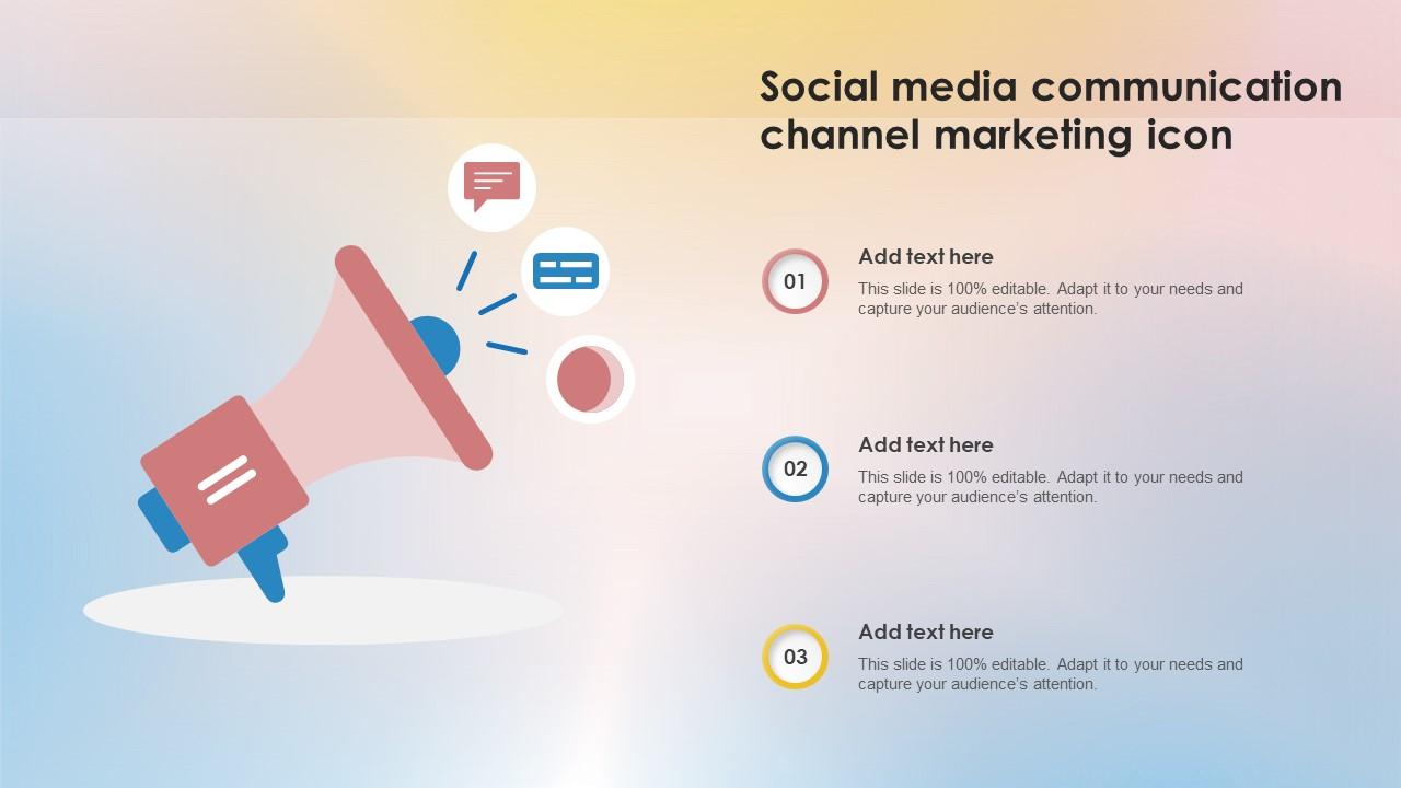 Social Media Communication Channel Marketing Icon Slide01