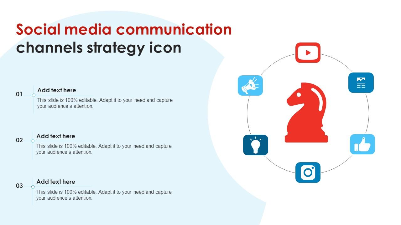 Social Media Communication Channels Strategy Icon Slide01