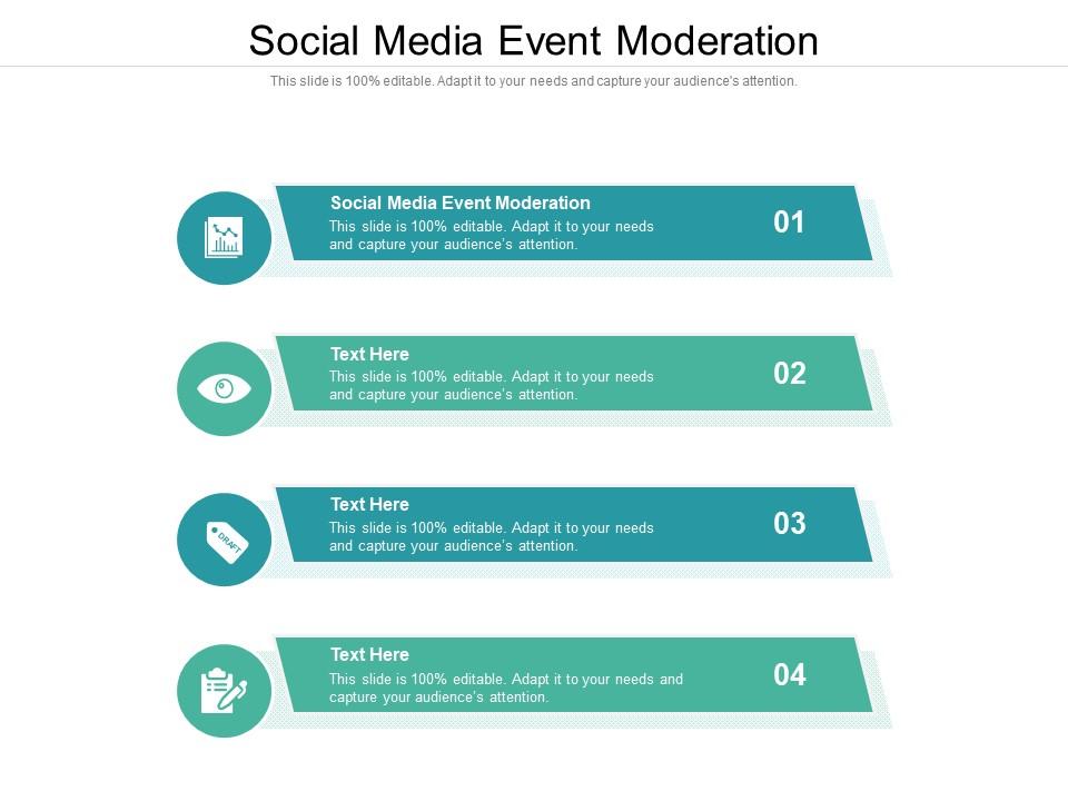Social media event moderation ppt powerpoint presentation icon graphic tips cpb Slide01
