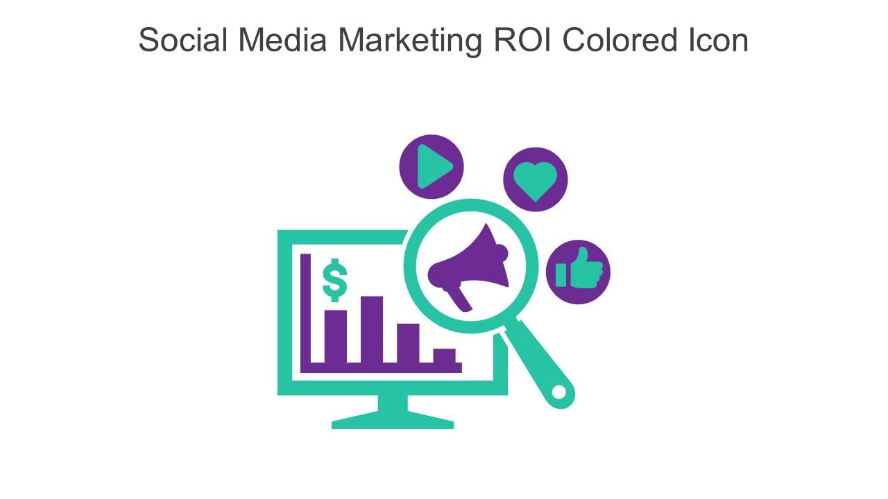 Social Media Marketing ROI Colored Icon In Powerpoint Pptx Png And Editable Eps Format Slide01