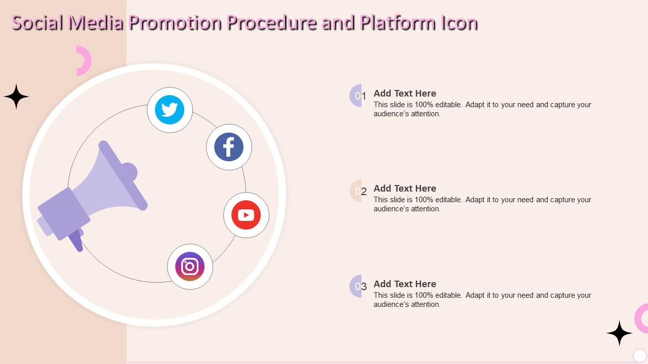 Social Media Promotion Procedure And Platform Icon Slide01