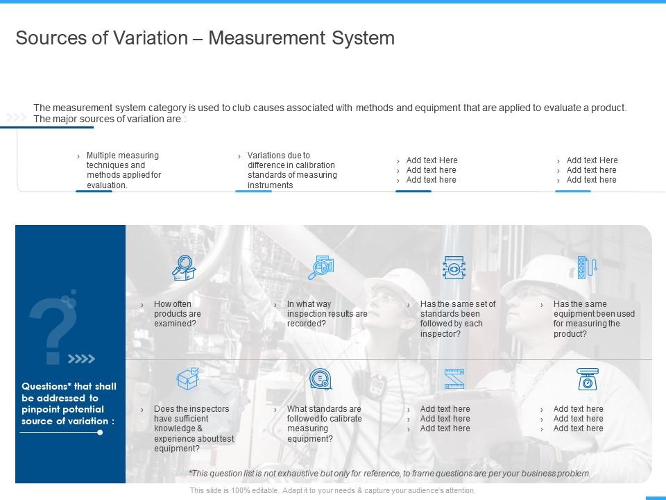 Sources of variation measurement system ppt powerpoint presentation icon graphic images Slide01