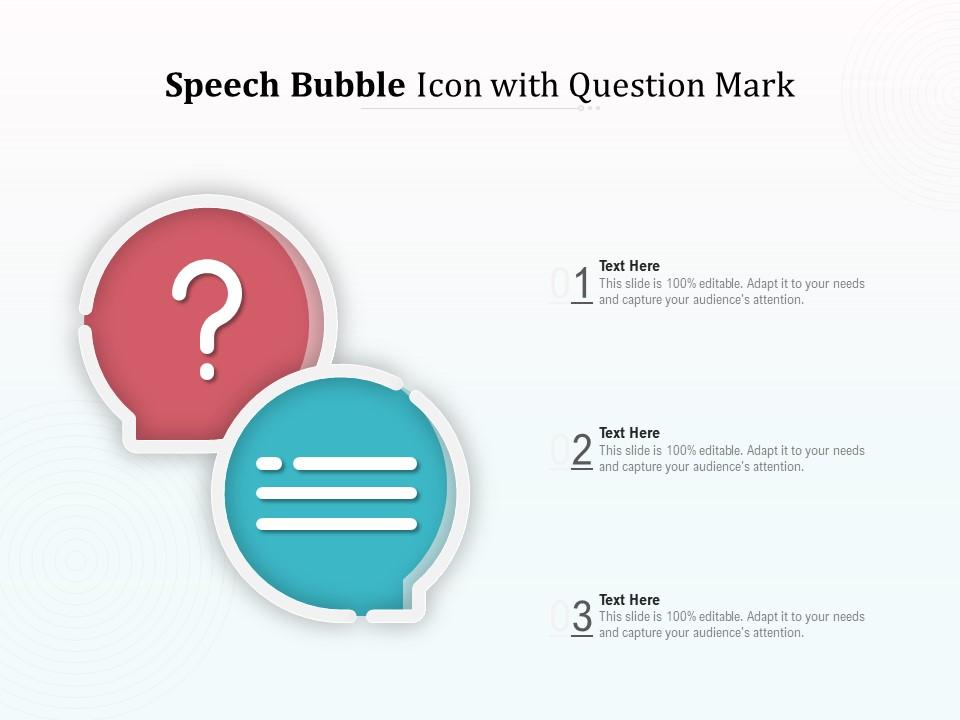 Speech bubble icon with question mark Slide01