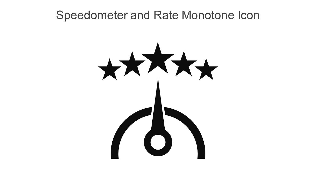 Speedometer And Rate Monotone Icon In Powerpoint Pptx Png And Editable Eps Format Slide01