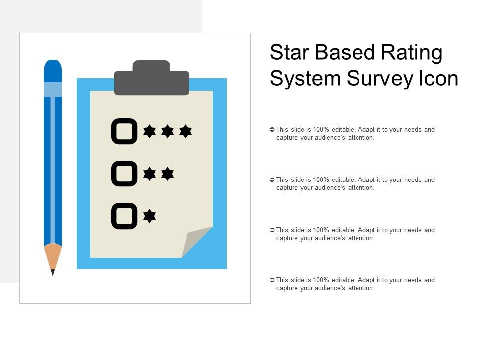 Star based rating system survey icon Slide01